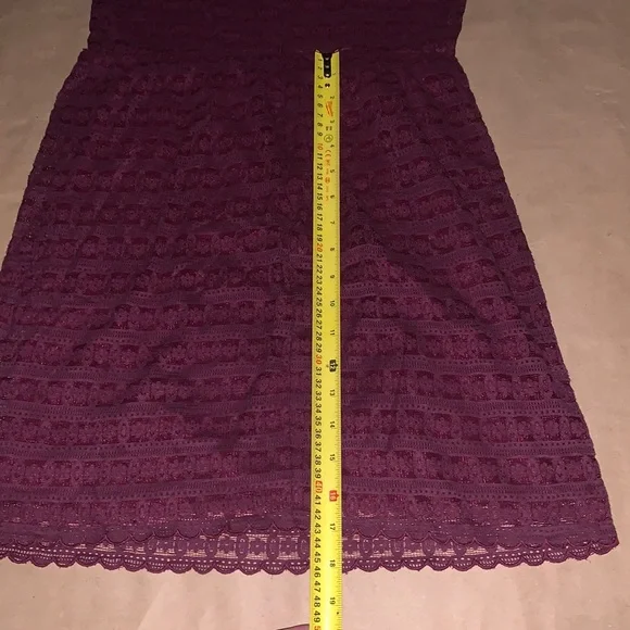 Free People | Maroon/Wine | Lace Dress - Picture 6 of 7